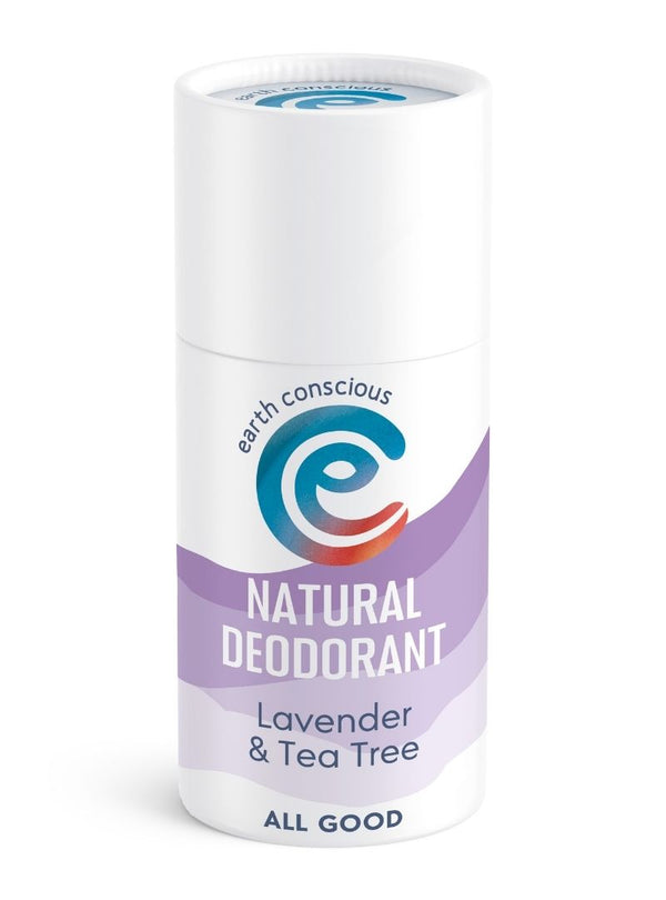 Earth Conscious Stick Lavender and Tea Tree - natural deodorant with new 2023 design
