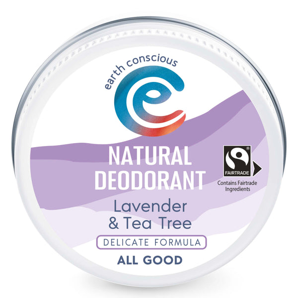 Earth Conscious Tin Lavender and Tea Tree Delicate - new 2023 design for natural deodorant