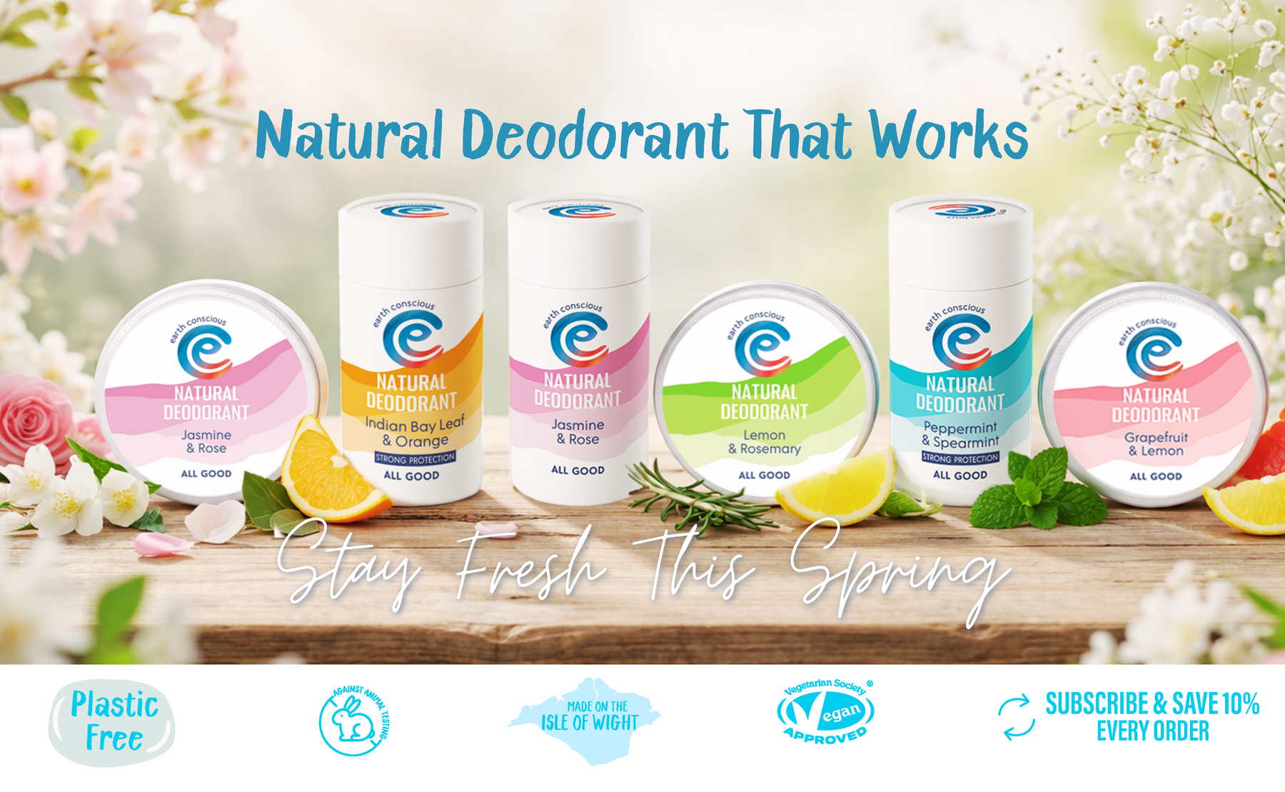 Natural Deodorant UK | Plastic Free & Aluminium Free | Earth Conscious