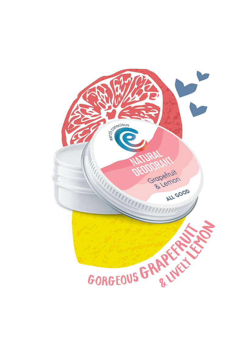 GRAPEFRUIT LEMON Natural Deodorant Balm 60g Earth Conscious grapefruit-lemon-natural-deodorant-balm-60g-earth-conscious