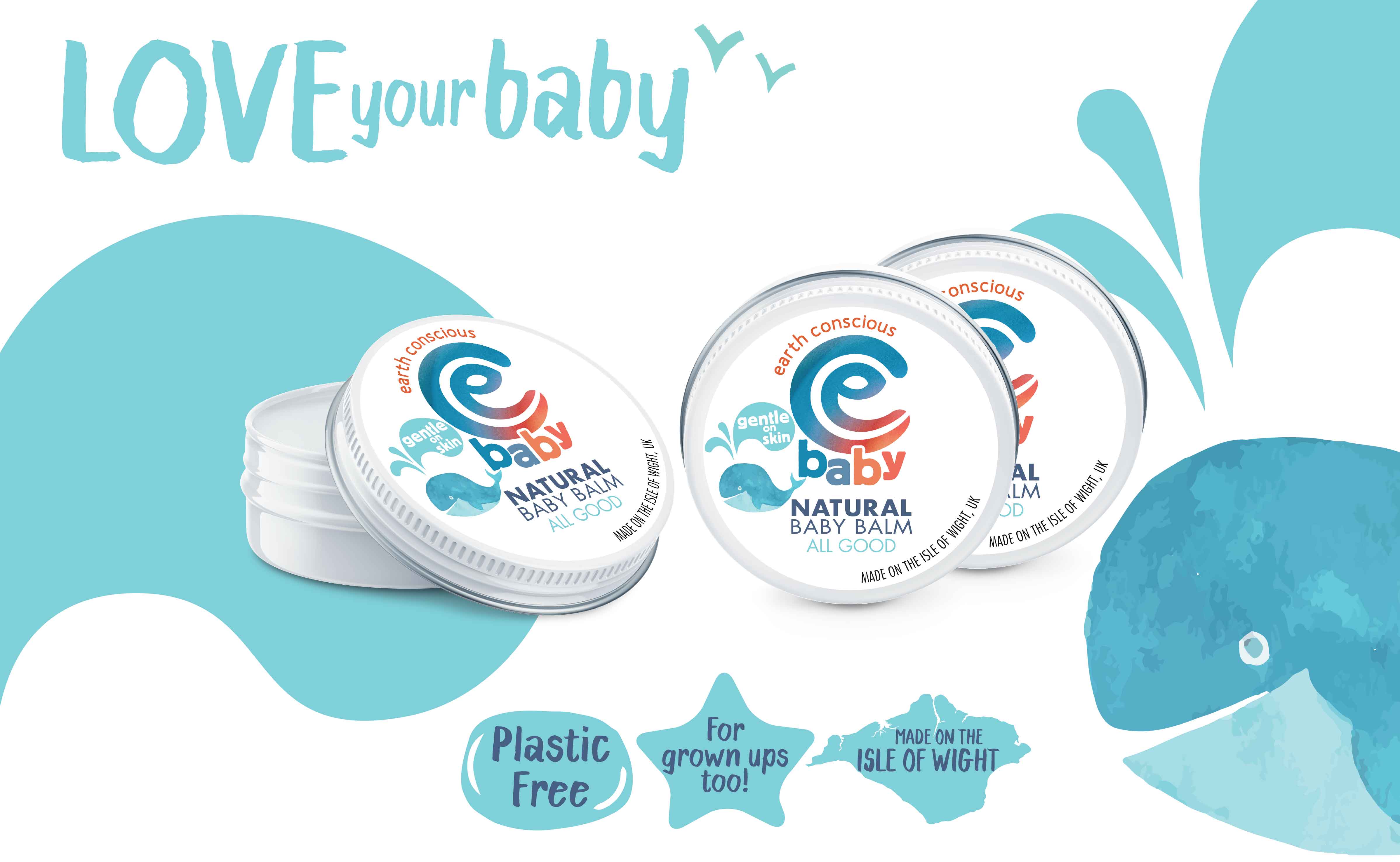 Baby Balm by Earth Conscious  - gentle and natural skincare for babies. Organic and Plastic Free. Made on the Isle of Wight