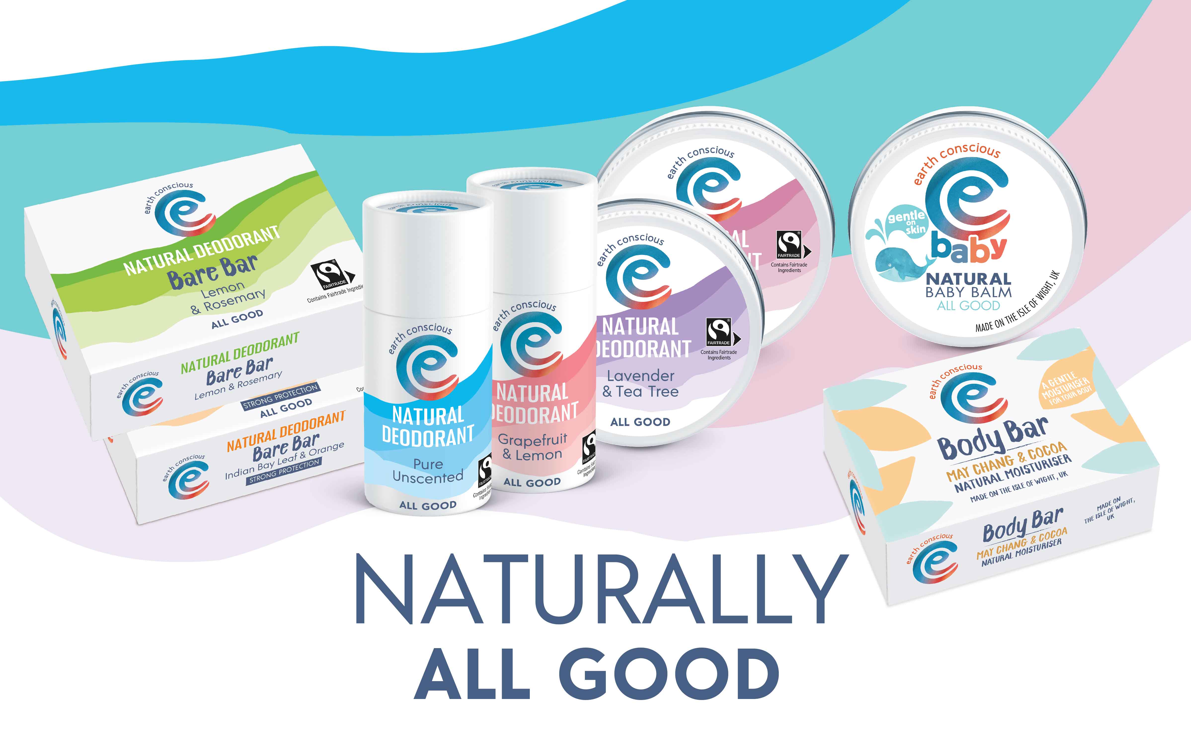 Earth Conscious Natural Deodorant - Naturally All Good, eco-friendly and effective deodorants. Range of natural deodorants 