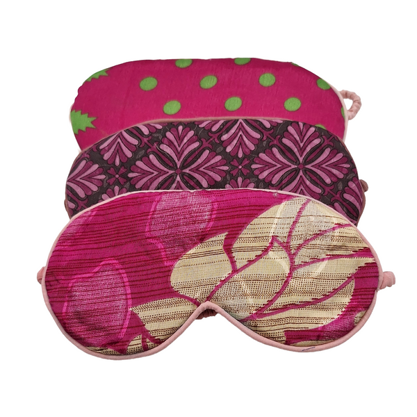 Recycled Sari Eye Mask – Eco-Friendly Handmade Sleep Mask