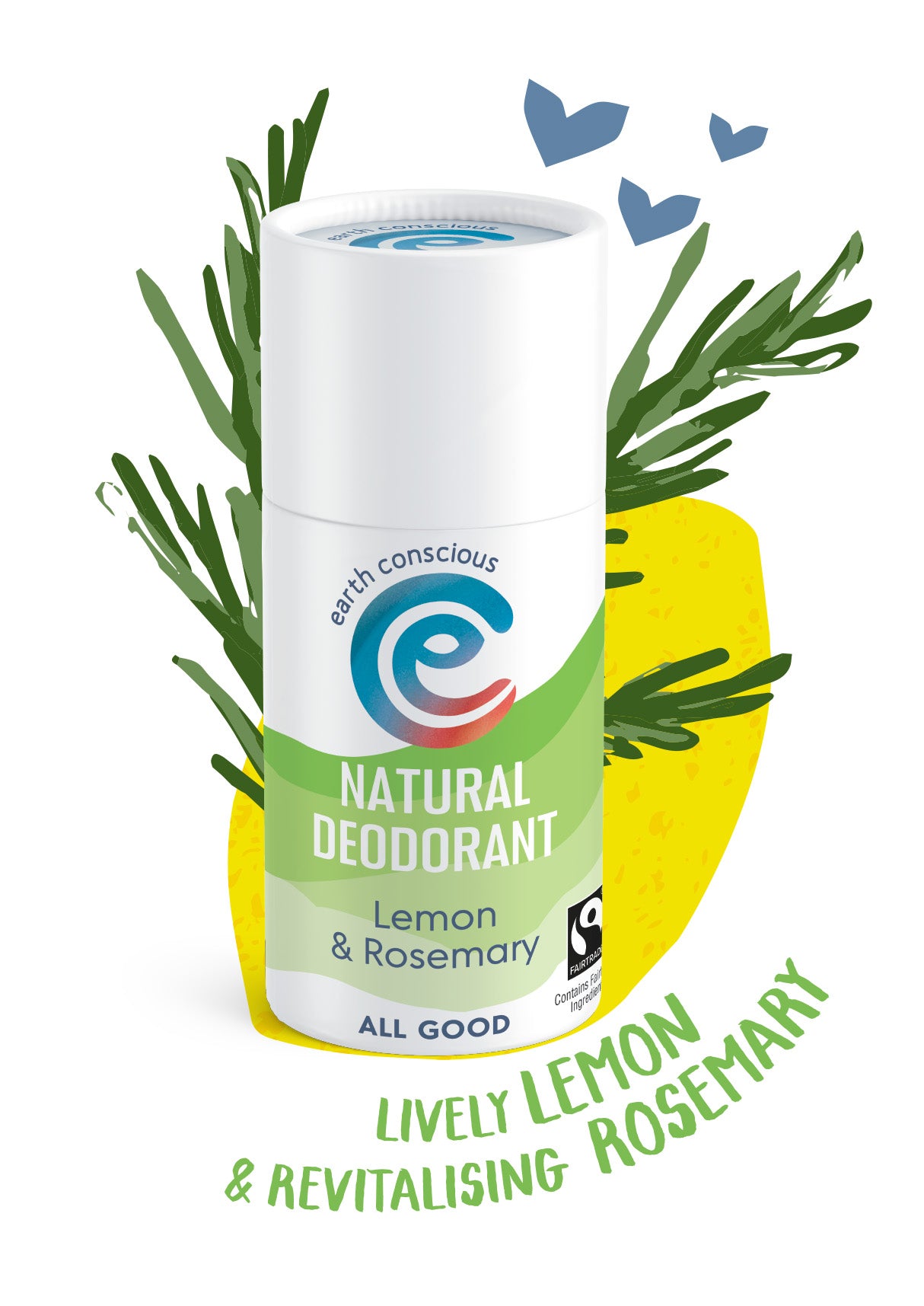 Earth Conscious Stick Lemon and Rosemary - natural deodorant 