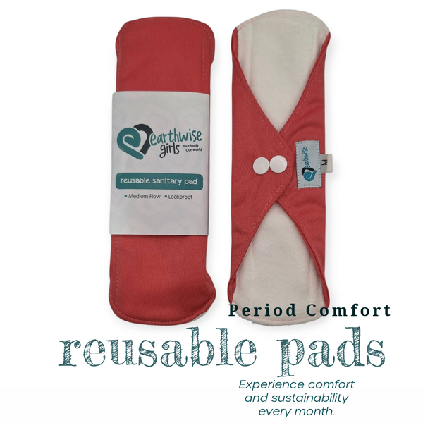 Reusable Period Pads - Medium Grapefruit