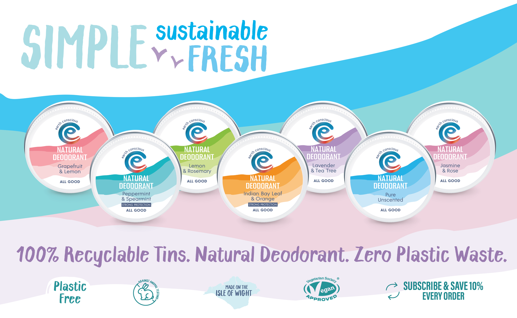 Natural Deodorant UK | Plastic Free & Aluminium Free | Earth Conscious